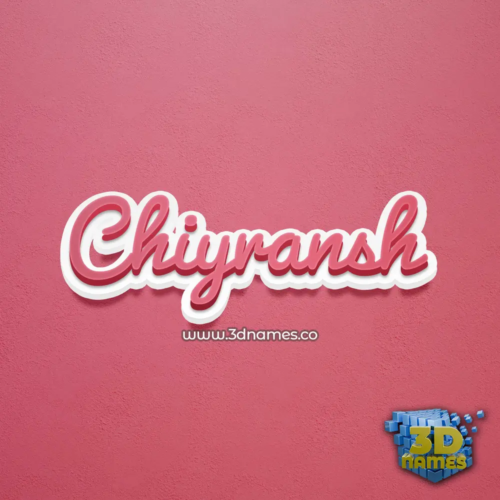chiyransh in Red Scribble style - 3D name wallpaper