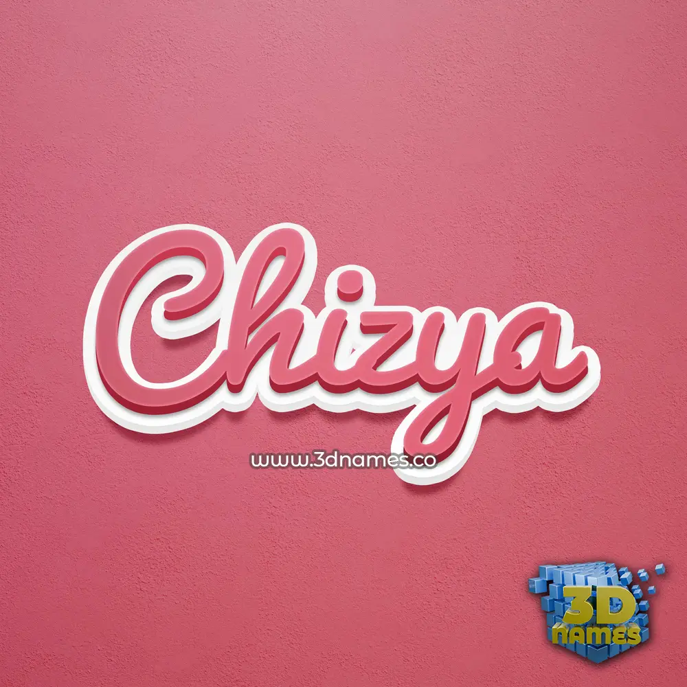 chizya in Red Scribble style - 3D name wallpaper