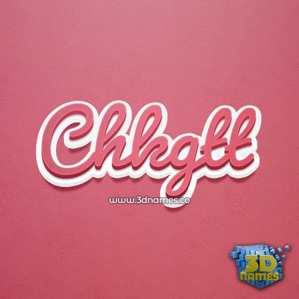 chkgtt in Red Scribble style - 3D name wallpaper