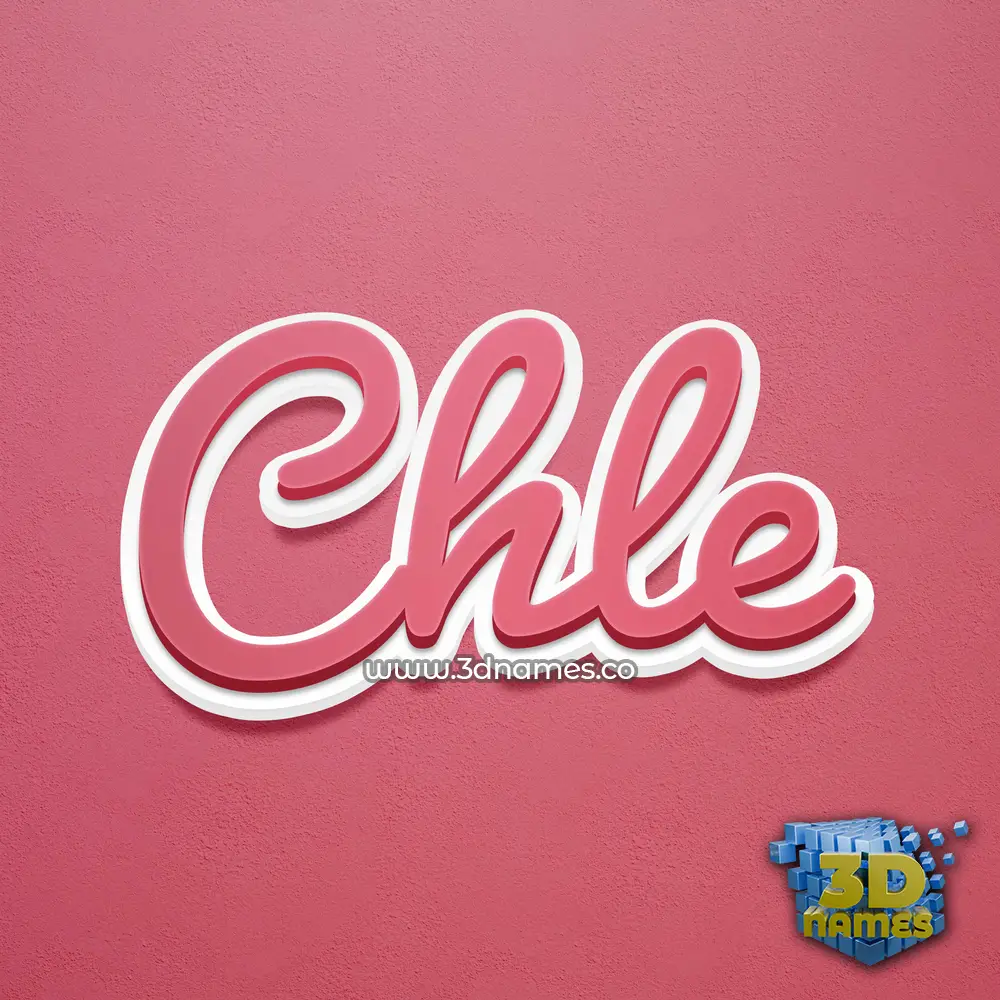 chle in Red Scribble style - 3D name wallpaper