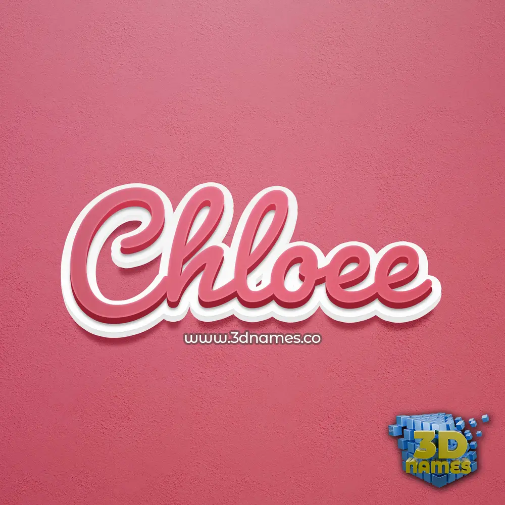 chloee in Red Scribble style - 3D name wallpaper