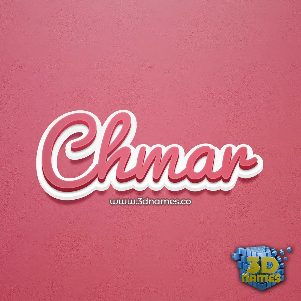 chmar in Red Scribble style - 3D name wallpaper