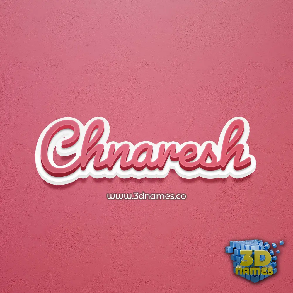 chnaresh in Red Scribble style - 3D name wallpaper