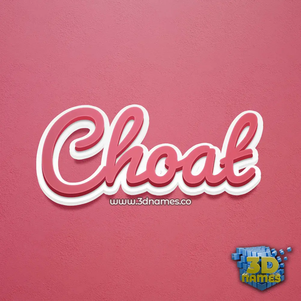 choat in Red Scribble style - 3D name wallpaper