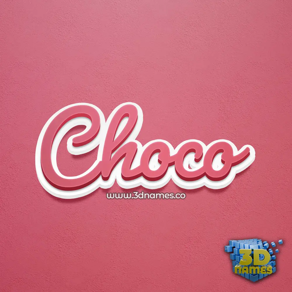 choco in Red Scribble style - 3D name wallpaper
