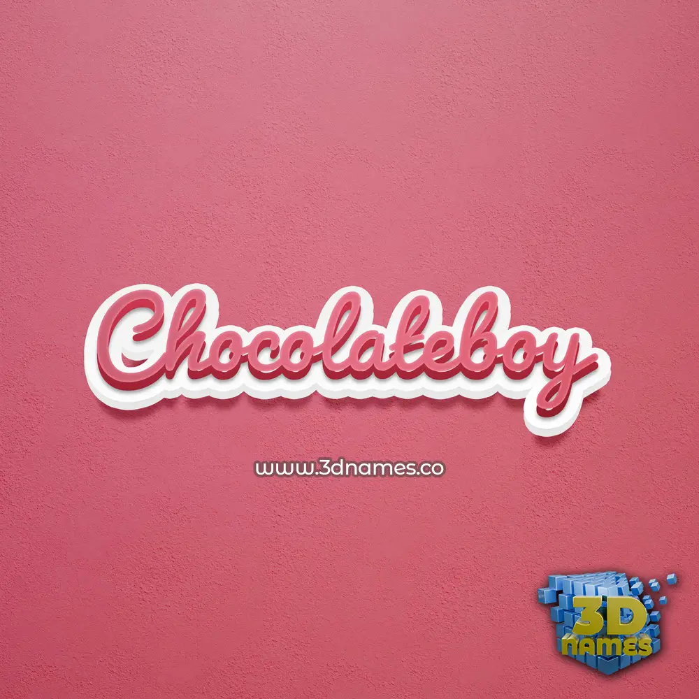 chocolateboy in Red Scribble style - 3D name wallpaper