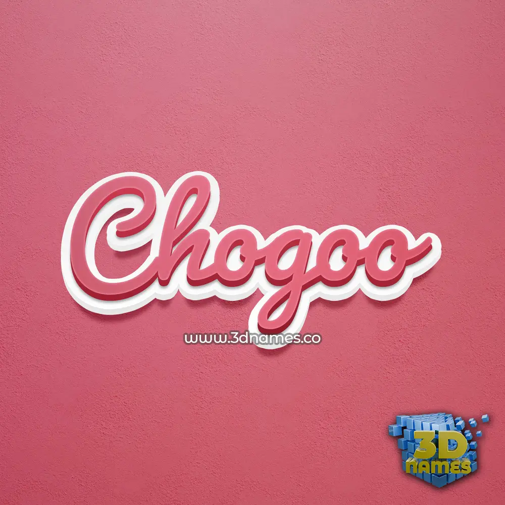 chogoo in Red Scribble style - 3D name wallpaper