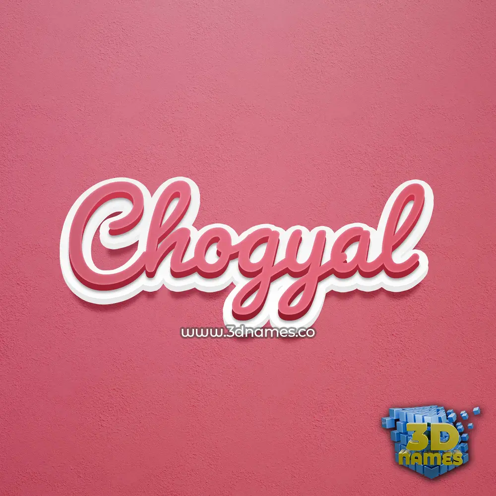chogyal in Red Scribble style - 3D name wallpaper
