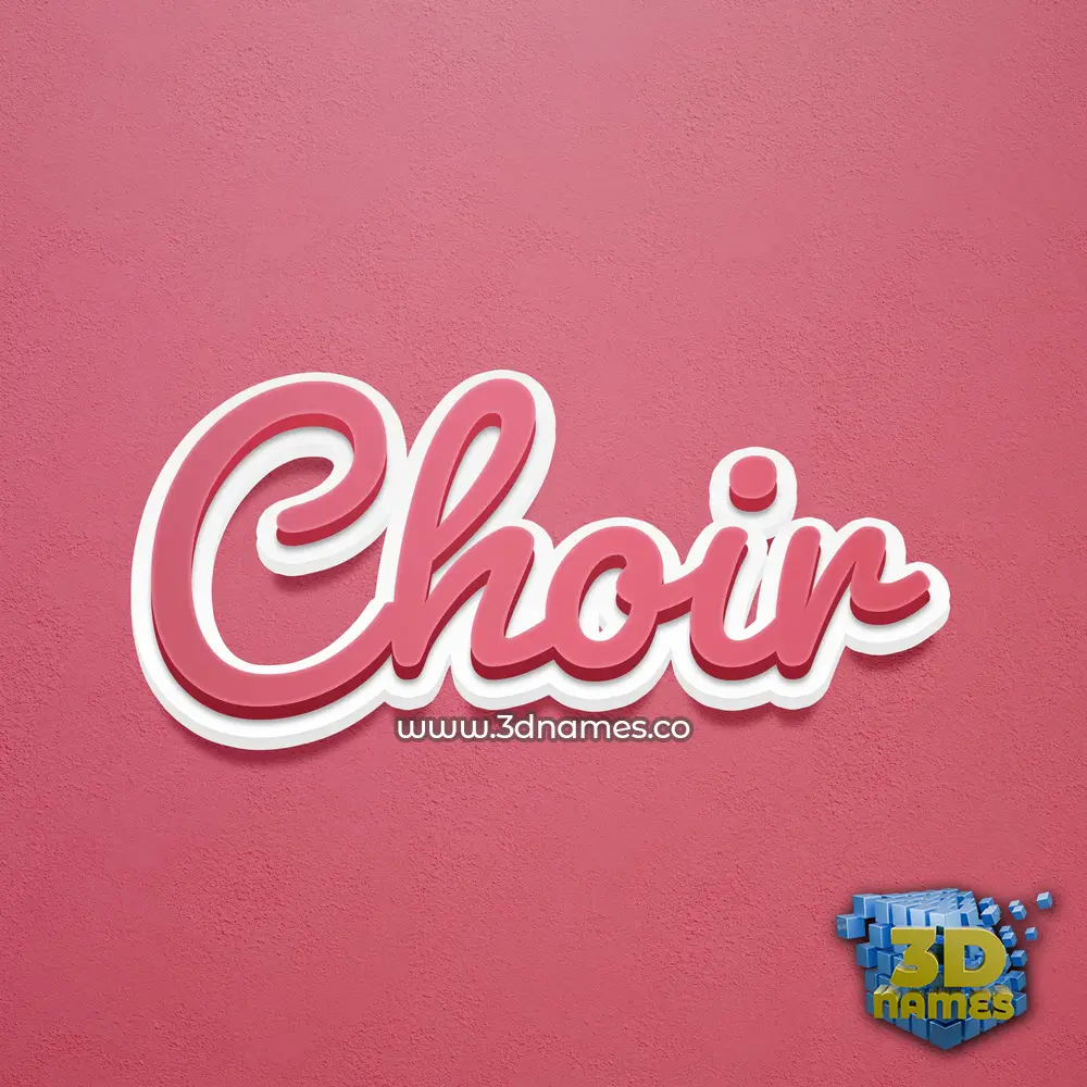 choir in Red Scribble style - 3D name wallpaper