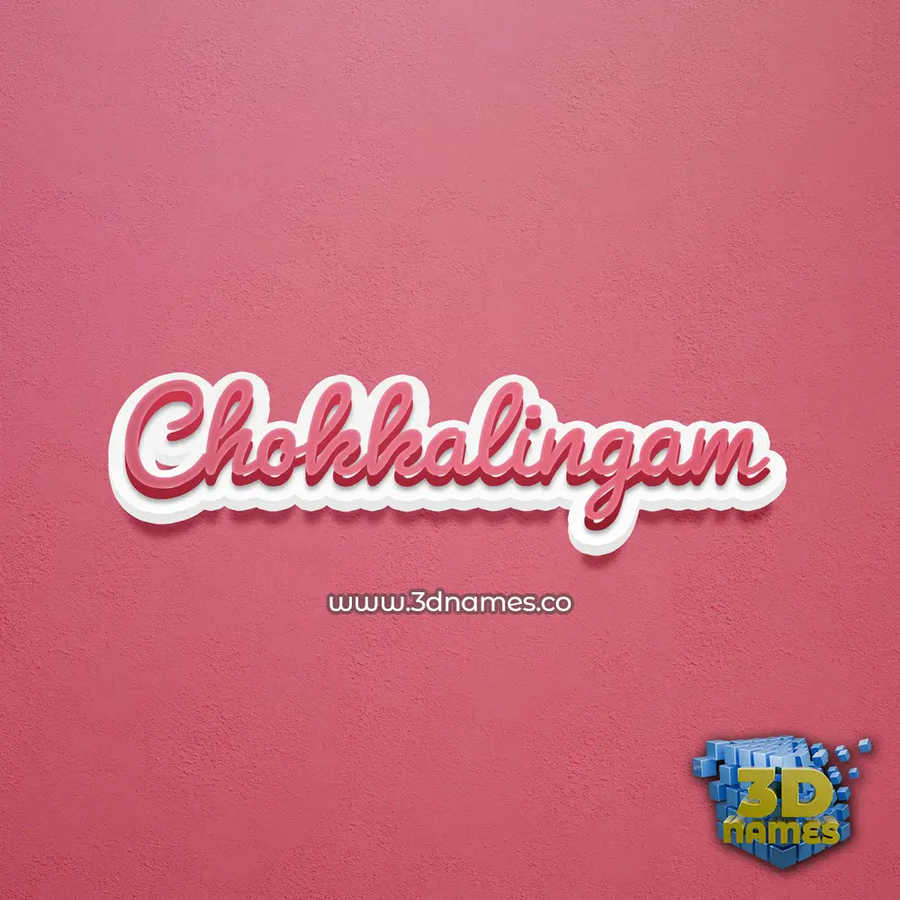chokkalingam in Red Scribble style - 3D name wallpaper
