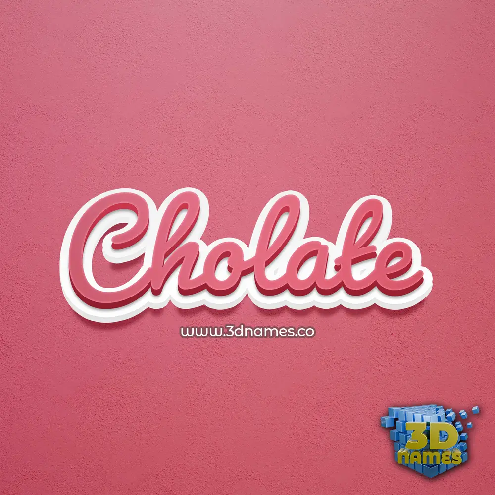 cholate in Red Scribble style - 3D name wallpaper