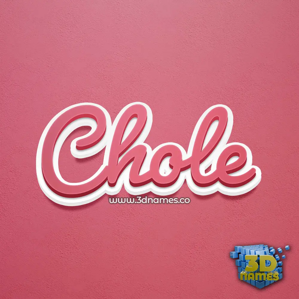 chole in Red Scribble style - 3D name wallpaper