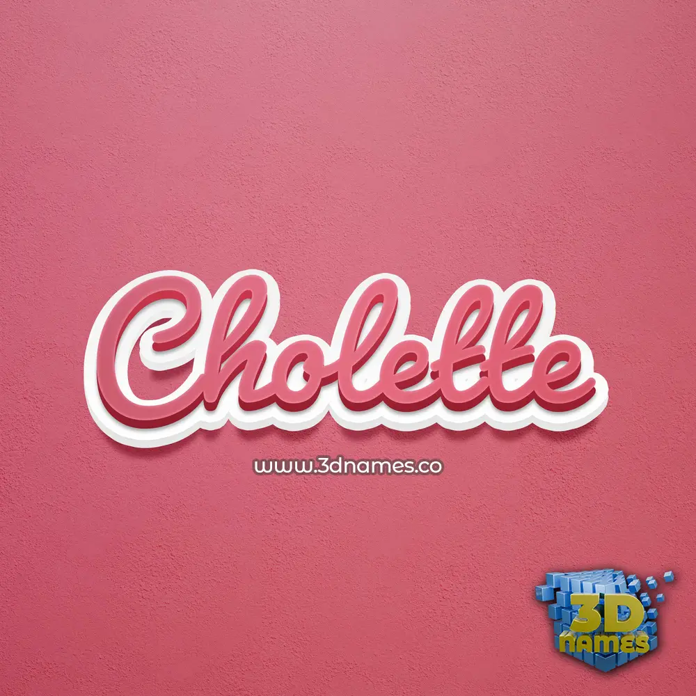 cholette in Red Scribble style - 3D name wallpaper