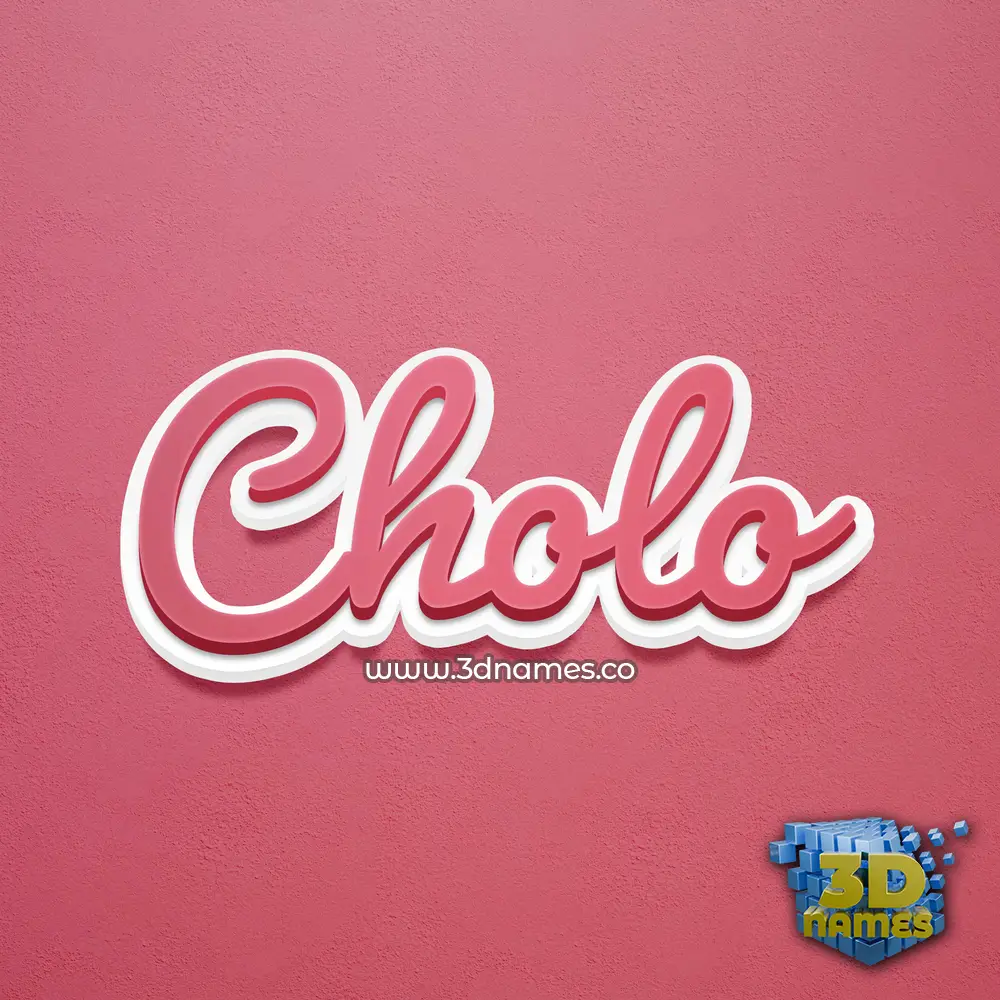 cholo in Red Scribble style - 3D name wallpaper