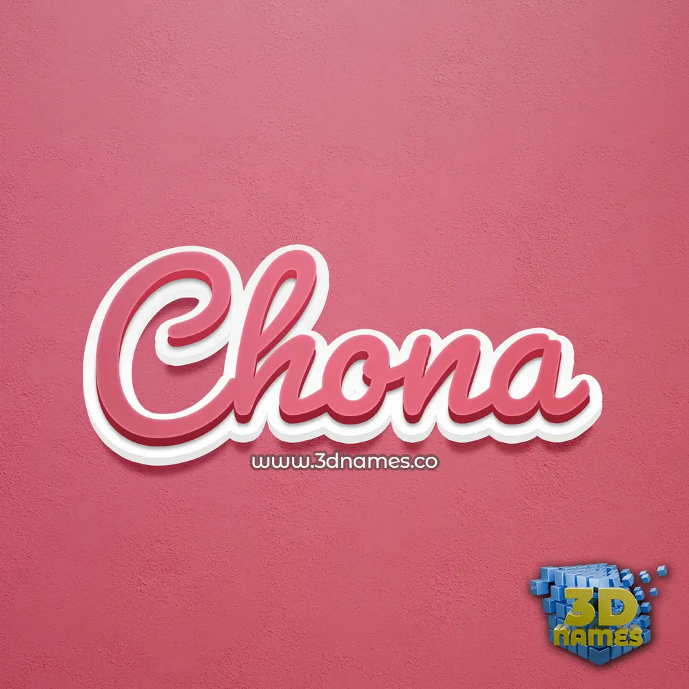 chona in Red Scribble style - 3D name wallpaper