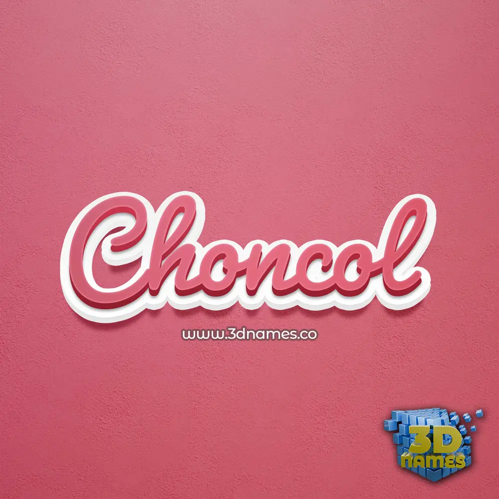 choncol in Red Scribble style - 3D name wallpaper