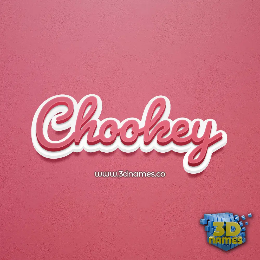 chookey in Red Scribble style - 3D name wallpaper