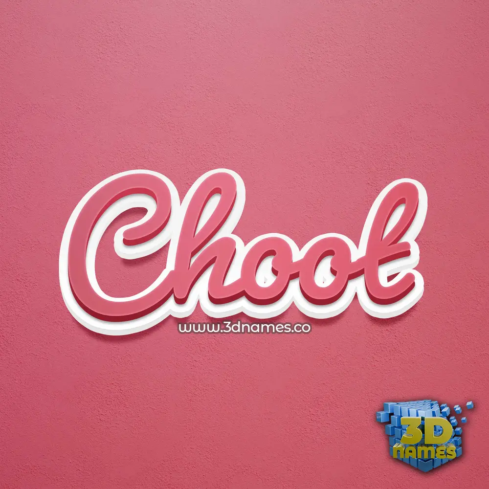 choot in Red Scribble style - 3D name wallpaper