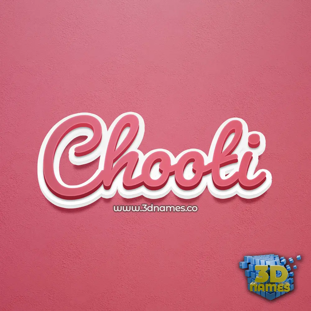 chooti in Red Scribble style - 3D name wallpaper