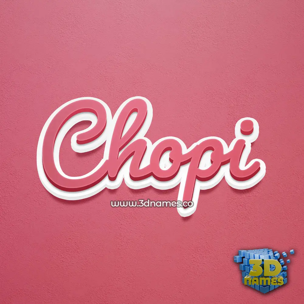 chopi in Red Scribble style - 3D name wallpaper