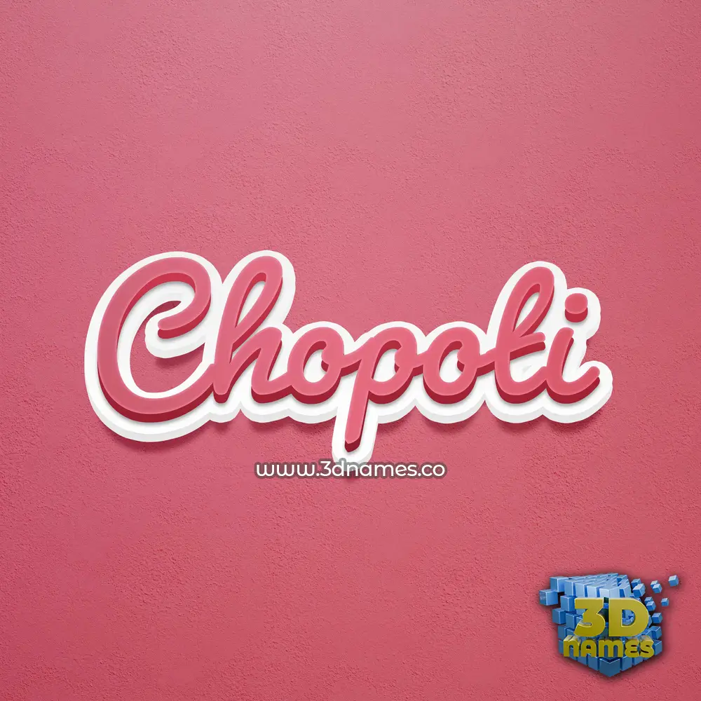 chopoti in Red Scribble style - 3D name wallpaper