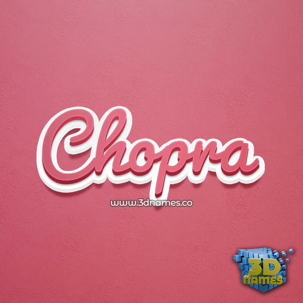chopra in Red Scribble style - 3D name wallpaper