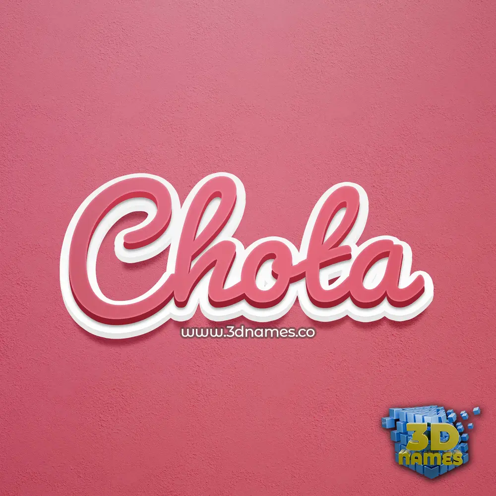 chota in Red Scribble style - 3D name wallpaper