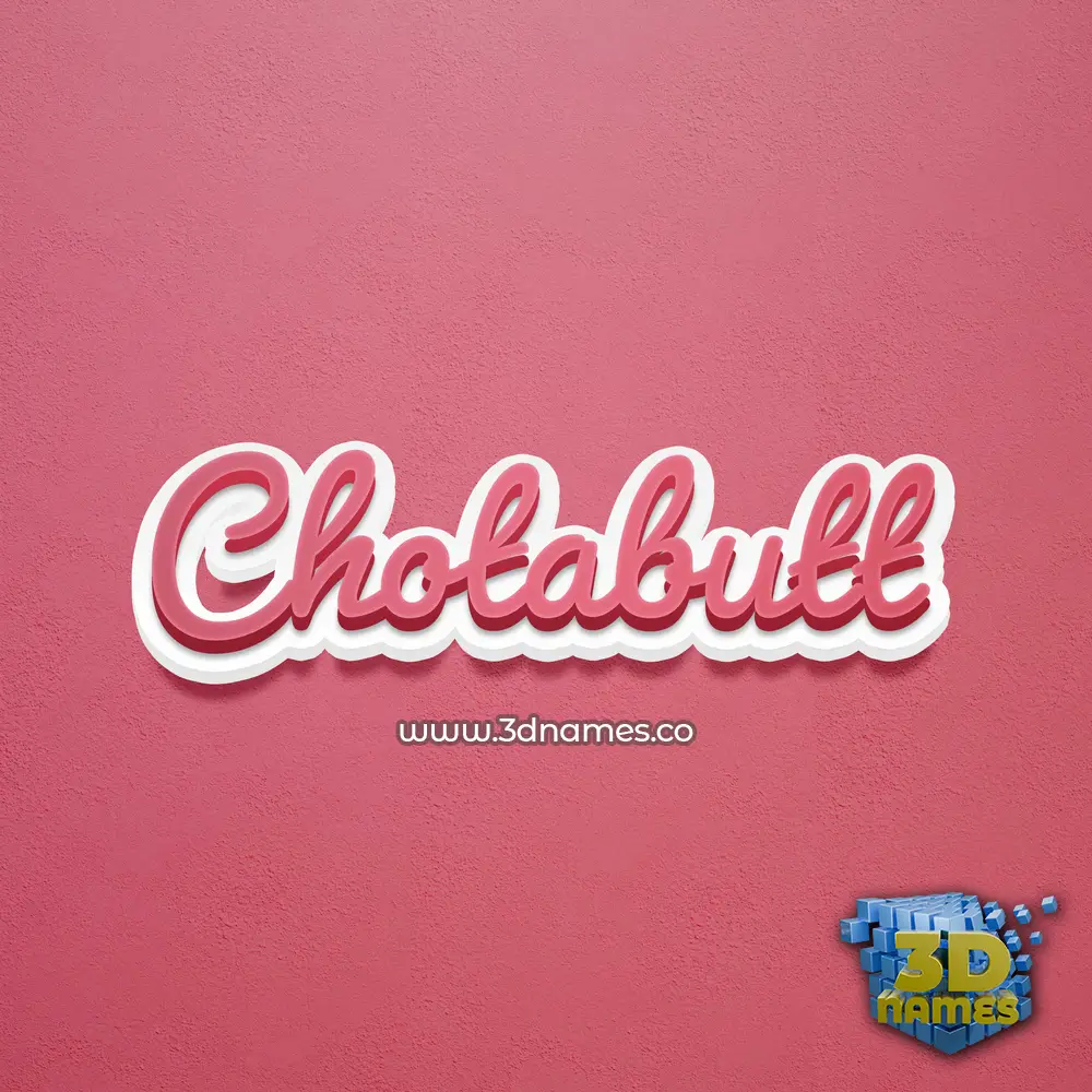 chotabutt in Red Scribble style - 3D name wallpaper