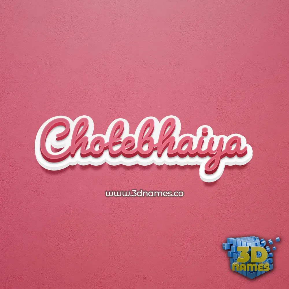 chotebhaiya in Red Scribble style - 3D name wallpaper