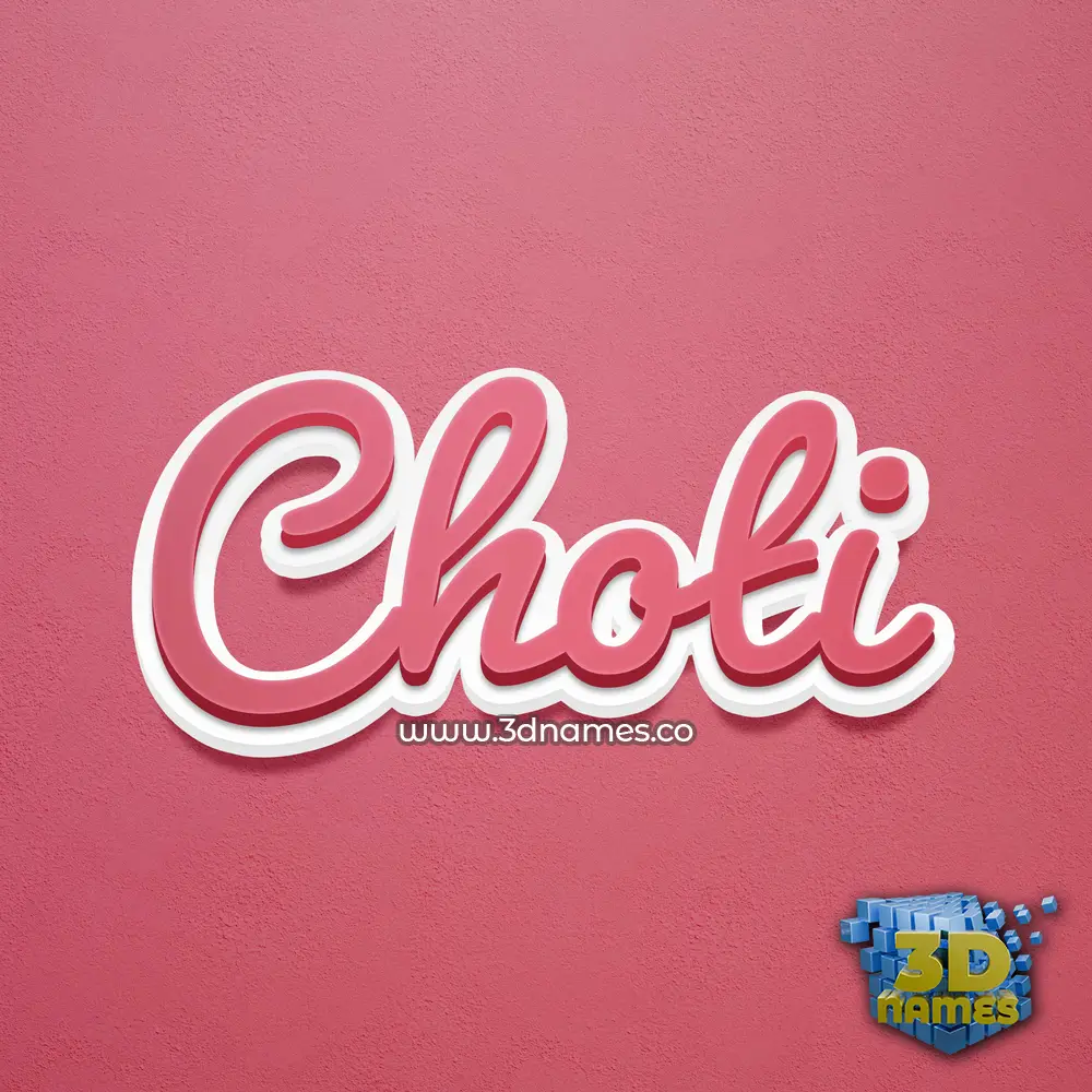 choti in Red Scribble style - 3D name wallpaper