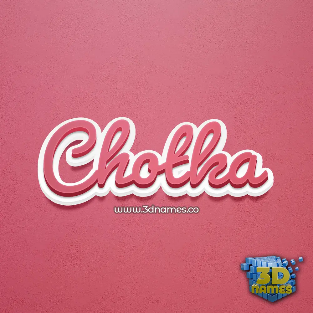 chotka in Red Scribble style - 3D name wallpaper