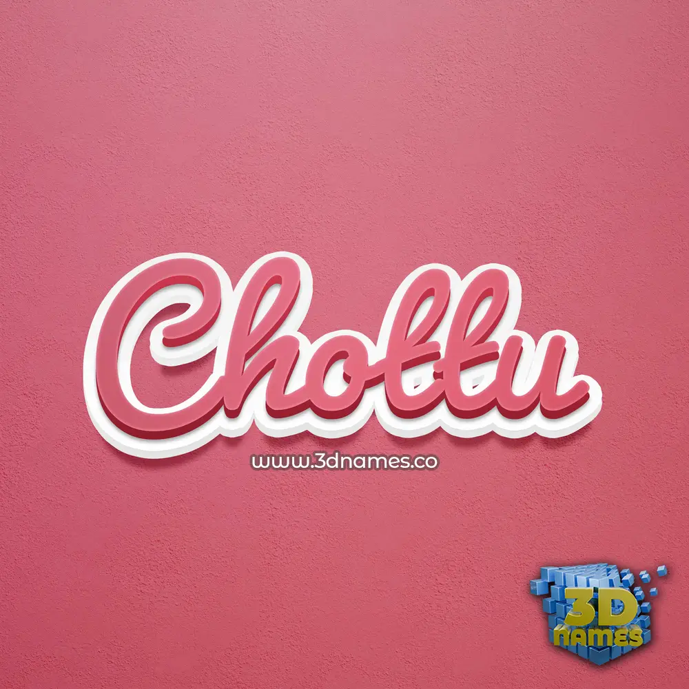 chottu in Red Scribble style - 3D name wallpaper