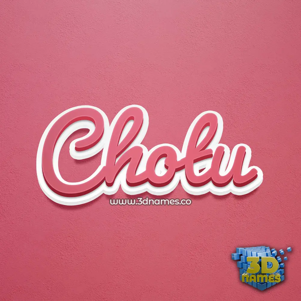 chotu in Red Scribble style - 3D name wallpaper