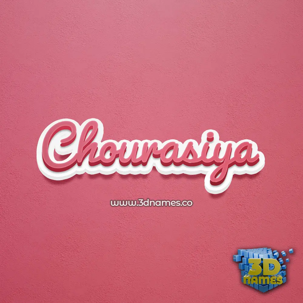 chourasiya in Red Scribble style - 3D name wallpaper