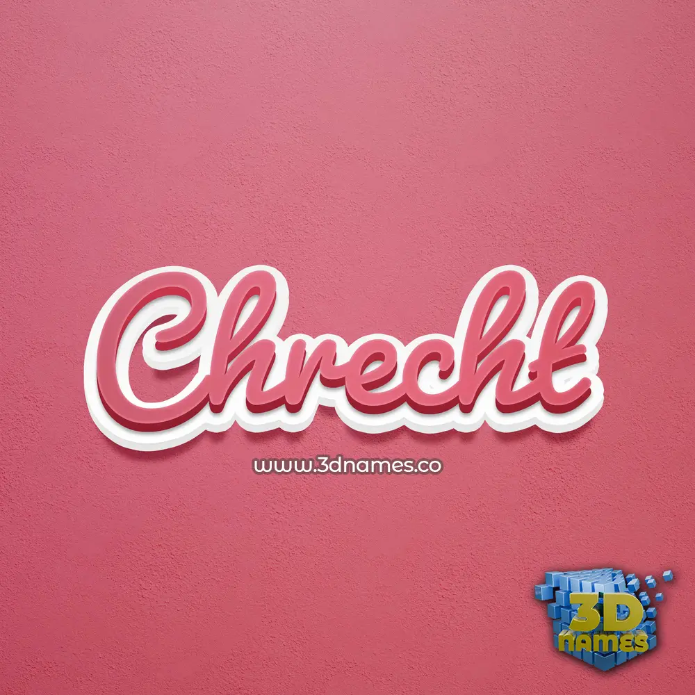chrecht in Red Scribble style - 3D name wallpaper