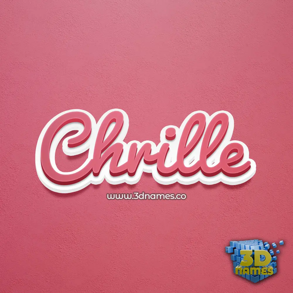 chrille in Red Scribble style - 3D name wallpaper