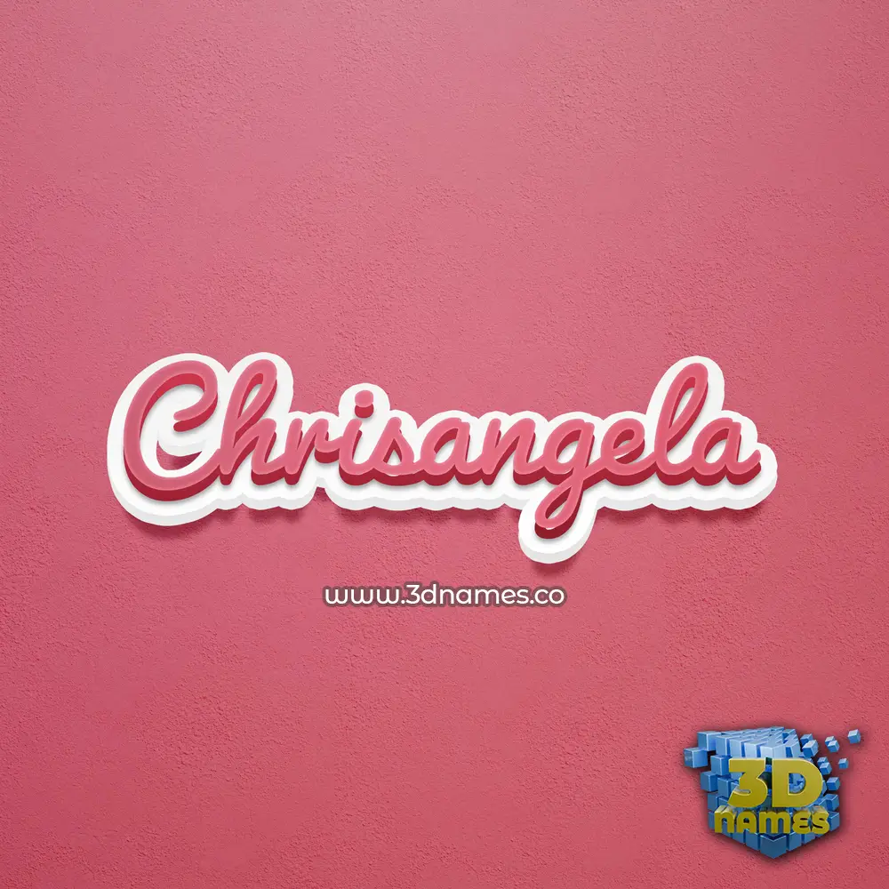 chrisangela in Red Scribble style - 3D name wallpaper