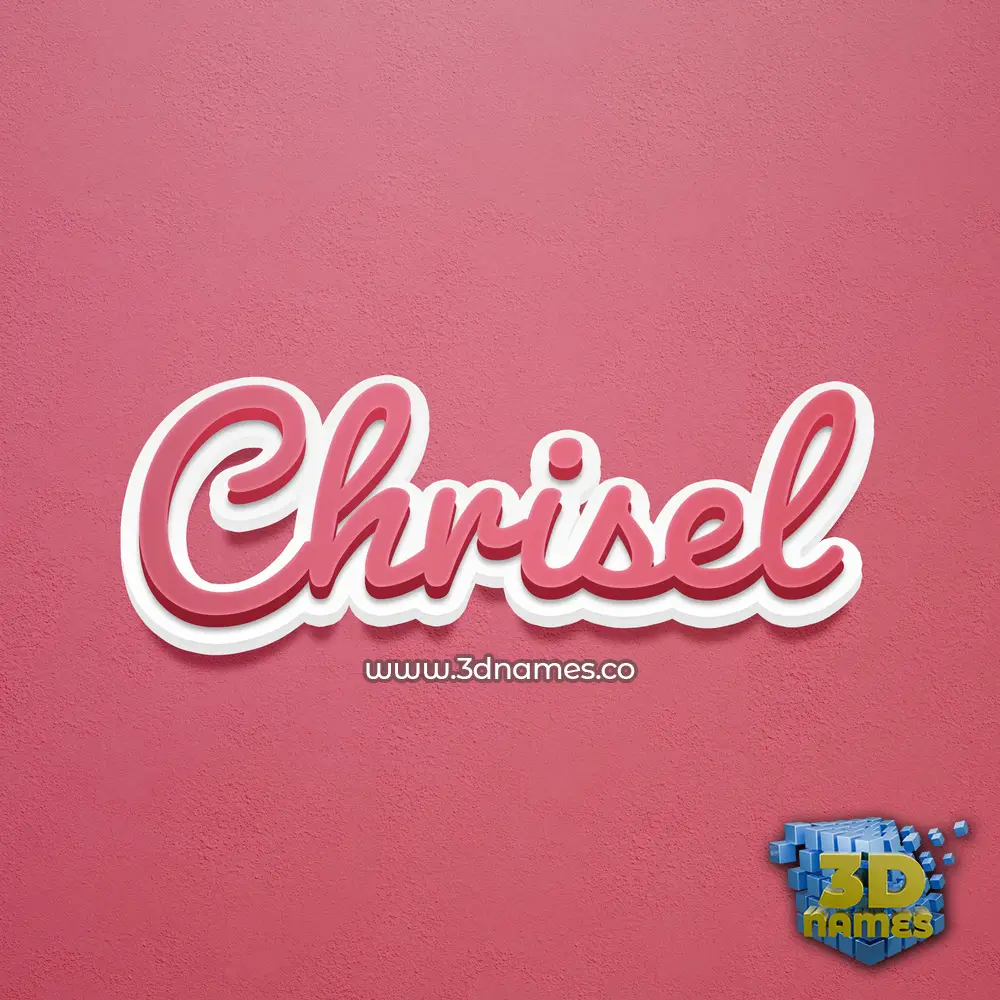 chrisel in Red Scribble style - 3D name wallpaper