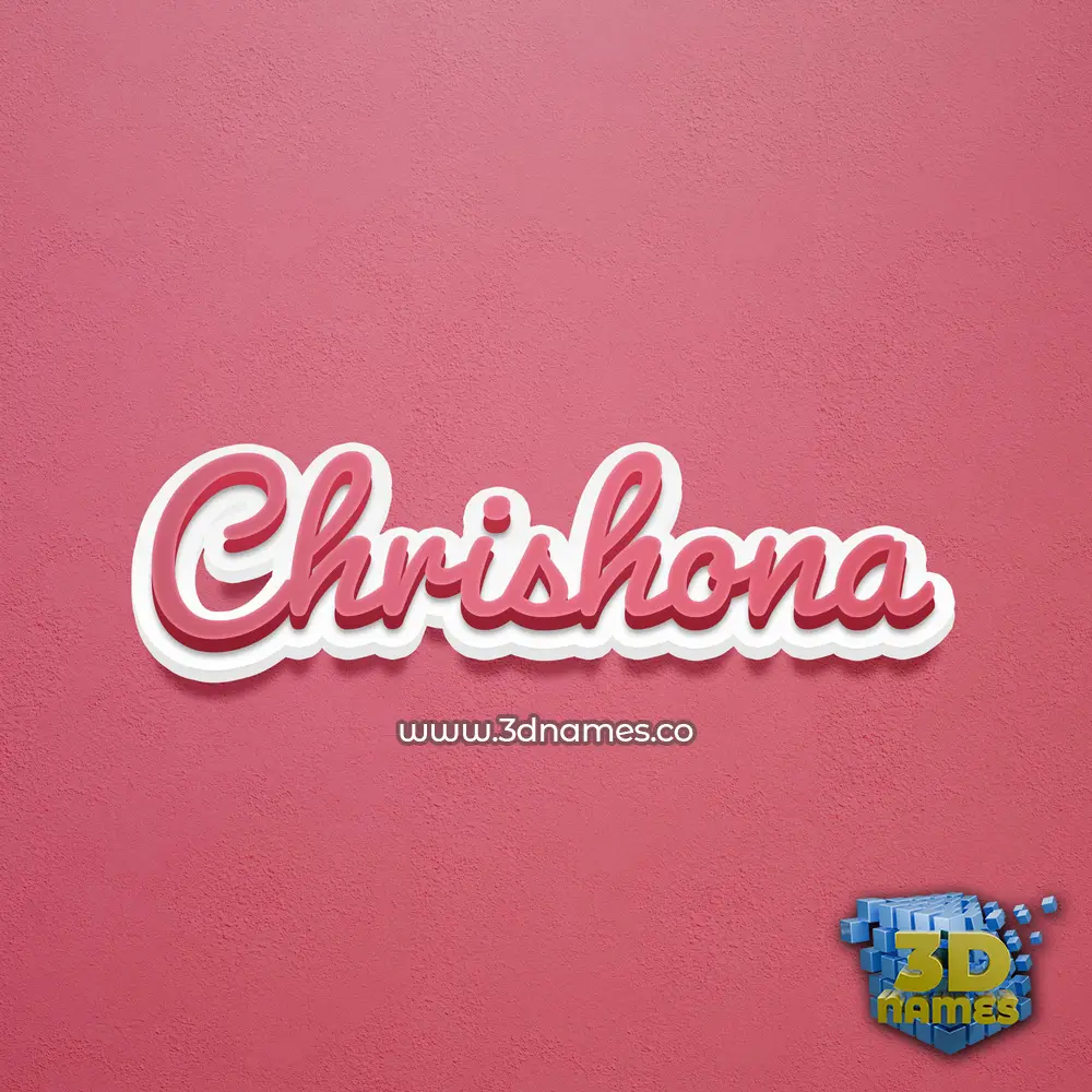 chrishona in Red Scribble style - 3D name wallpaper