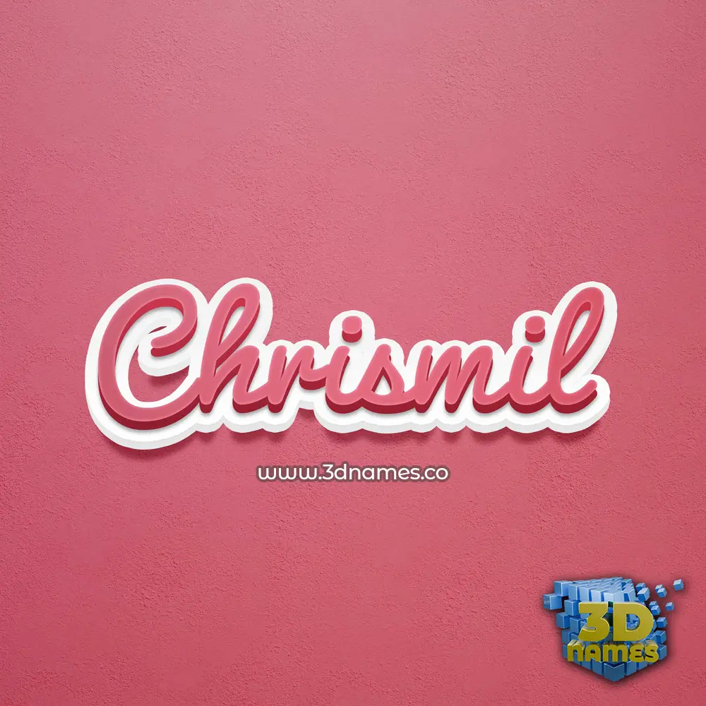 chrismil in Red Scribble style - 3D name wallpaper