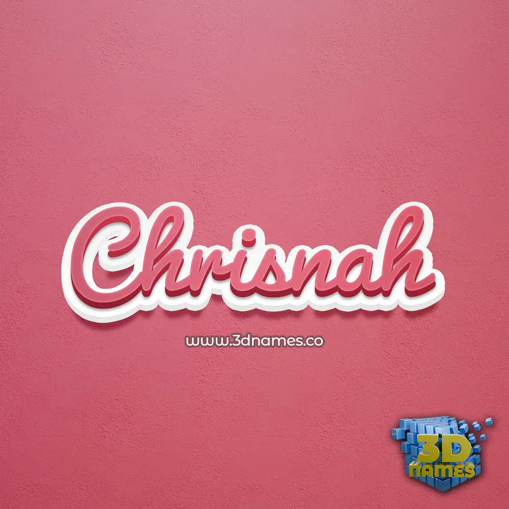 chrisnah in Red Scribble style - 3D name wallpaper
