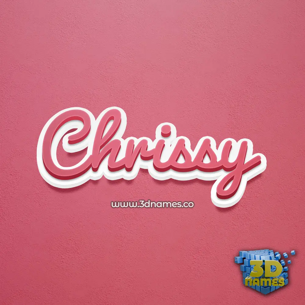 chrissy in Red Scribble style - 3D name wallpaper
