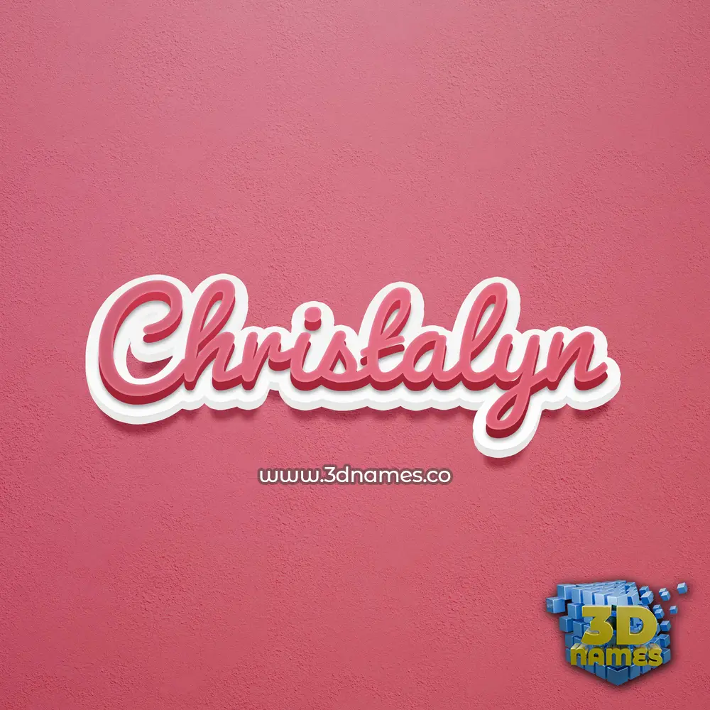 christalyn in Red Scribble style - 3D name wallpaper