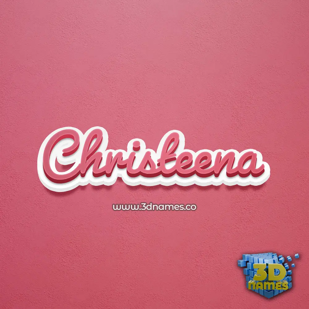 christeena in Red Scribble style - 3D name wallpaper