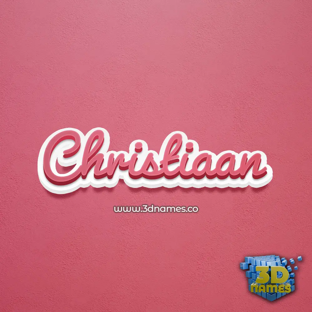 christiaan in Red Scribble style - 3D name wallpaper