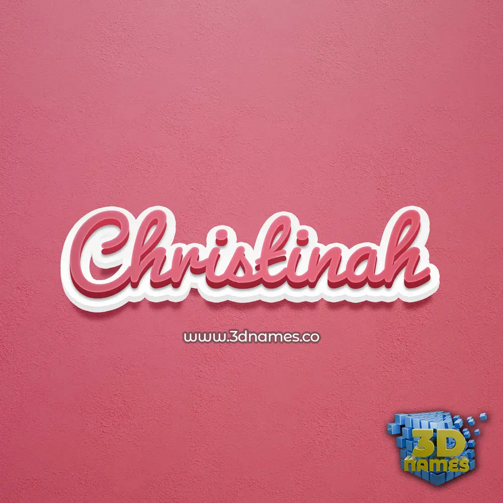 christinah in Red Scribble style - 3D name wallpaper