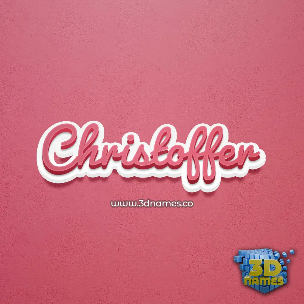 christoffer in Red Scribble style - 3D name wallpaper