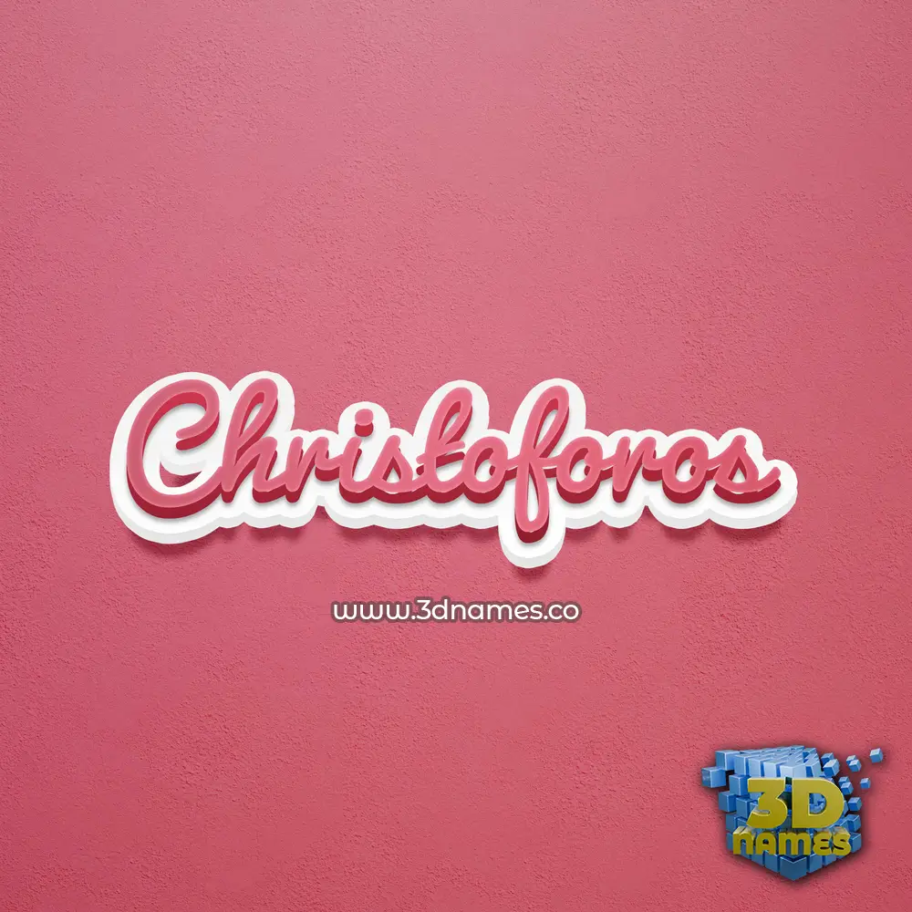 christoforos in Red Scribble style - 3D name wallpaper