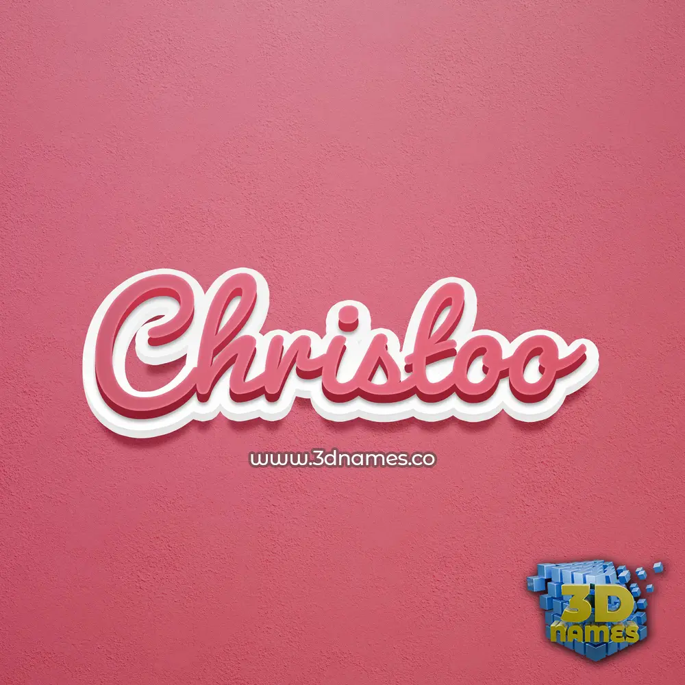 christoo in Red Scribble style - 3D name wallpaper