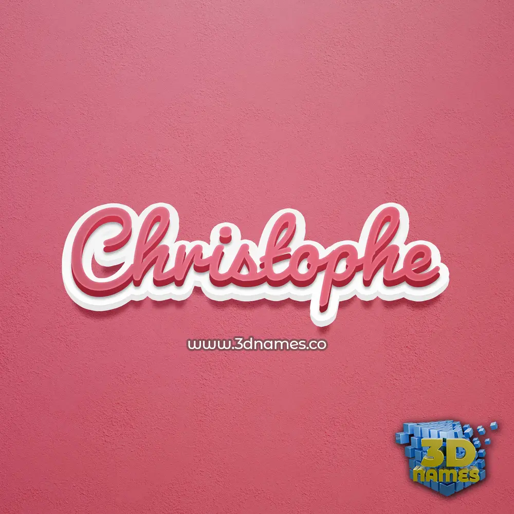 christophe in Red Scribble style - 3D name wallpaper